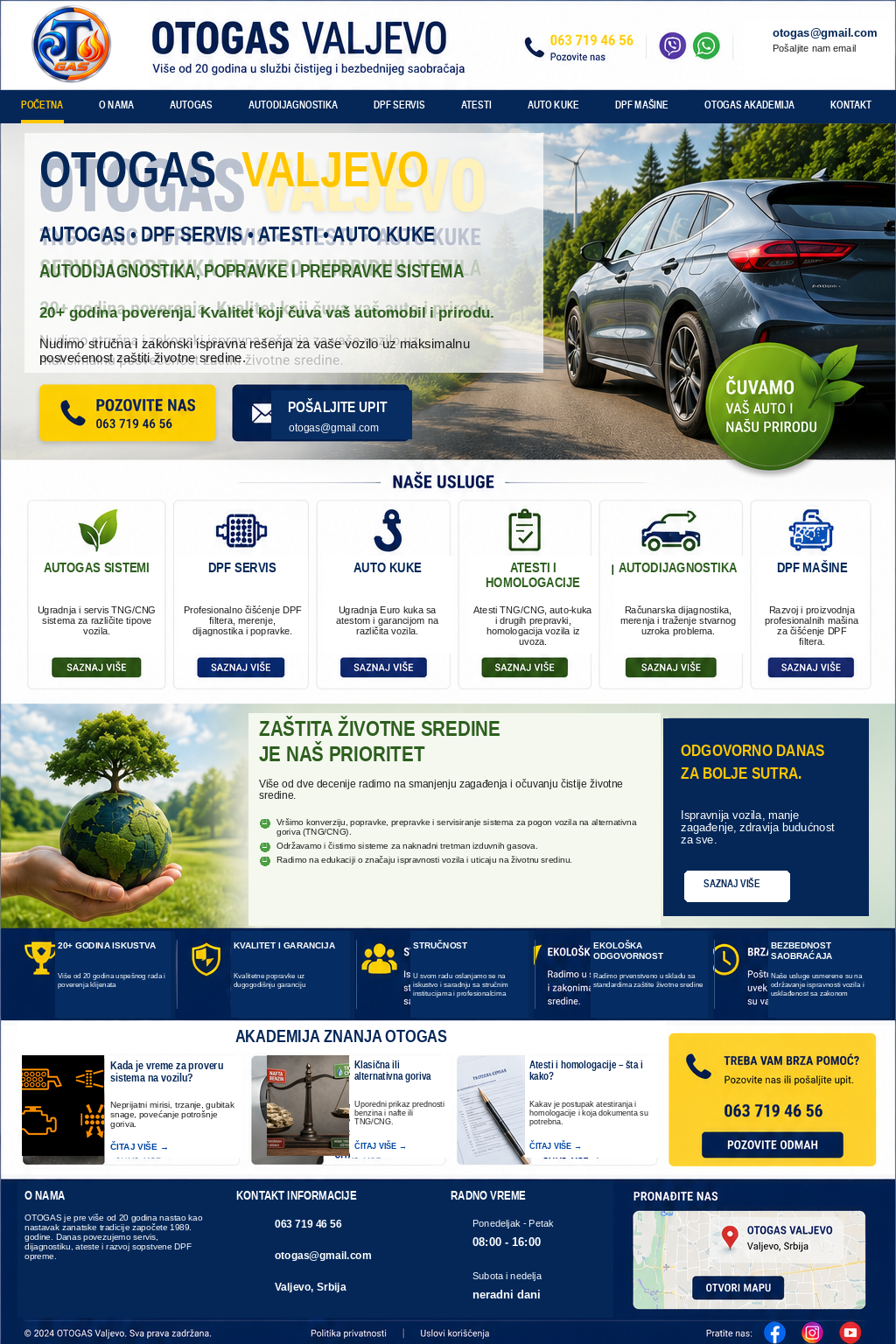 OTOGAS Valjevo – autogas, DPF servis, autodijagnostika, auto-kuke, atesti i homologacije, DPF mašine i OTOGAS Akademija.
